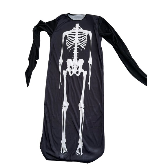 Casual Mini Gothic Dress With Skull Print Detail Sz M - Picture 2 of 6